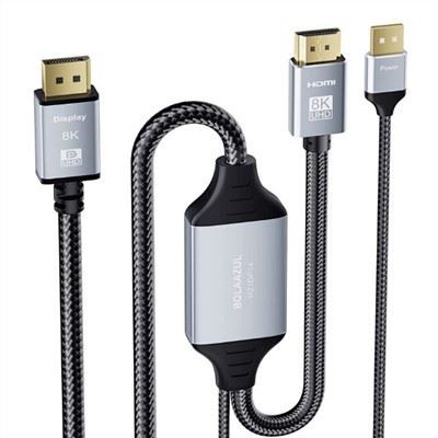Cable adaptador HDMI 2.1 a DisplayPort 1.4